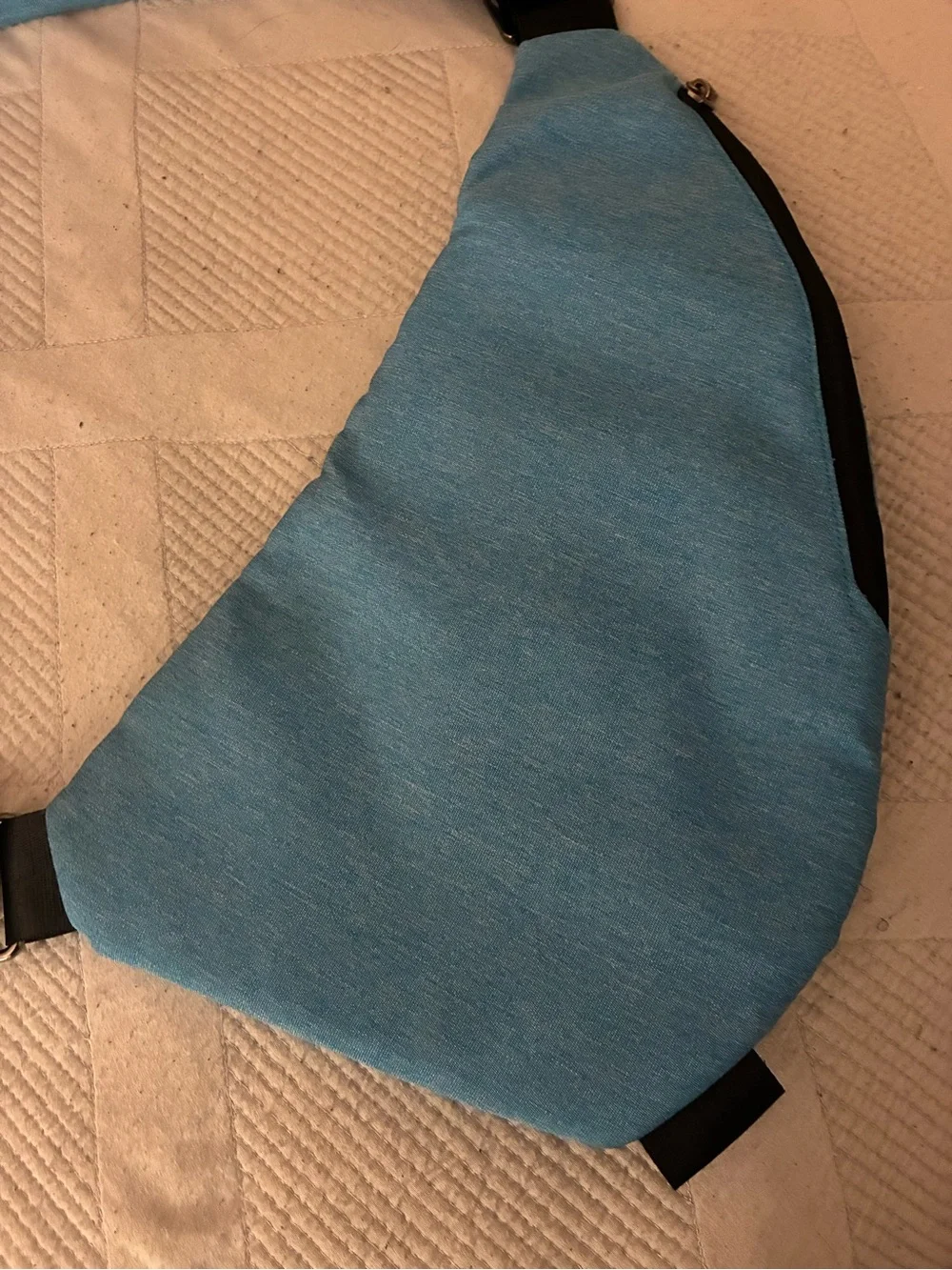 Sky Blue Crossbody Anti-Theft Bag with Adjustable Strap for Men or Women